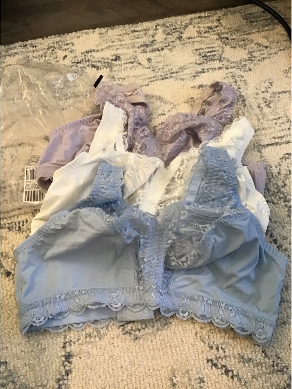 Breezies, bras, xl, set of 3 soft unlined support, new, wirefree